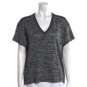 rag & bone Charcoal Heather V-Neck Short Sleeve Top